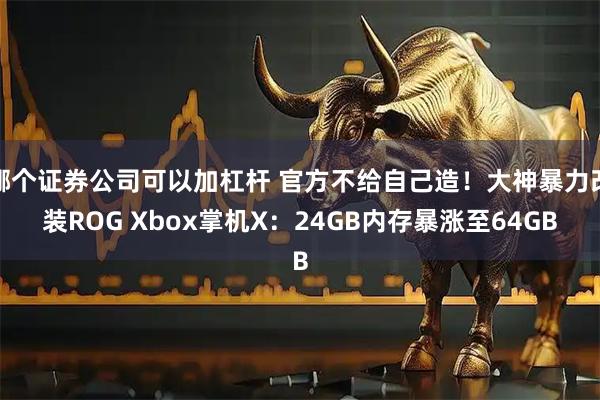 哪个证券公司可以加杠杆 官方不给自己造！大神暴力改装ROG Xbox掌机X：24GB内存暴涨至64GB